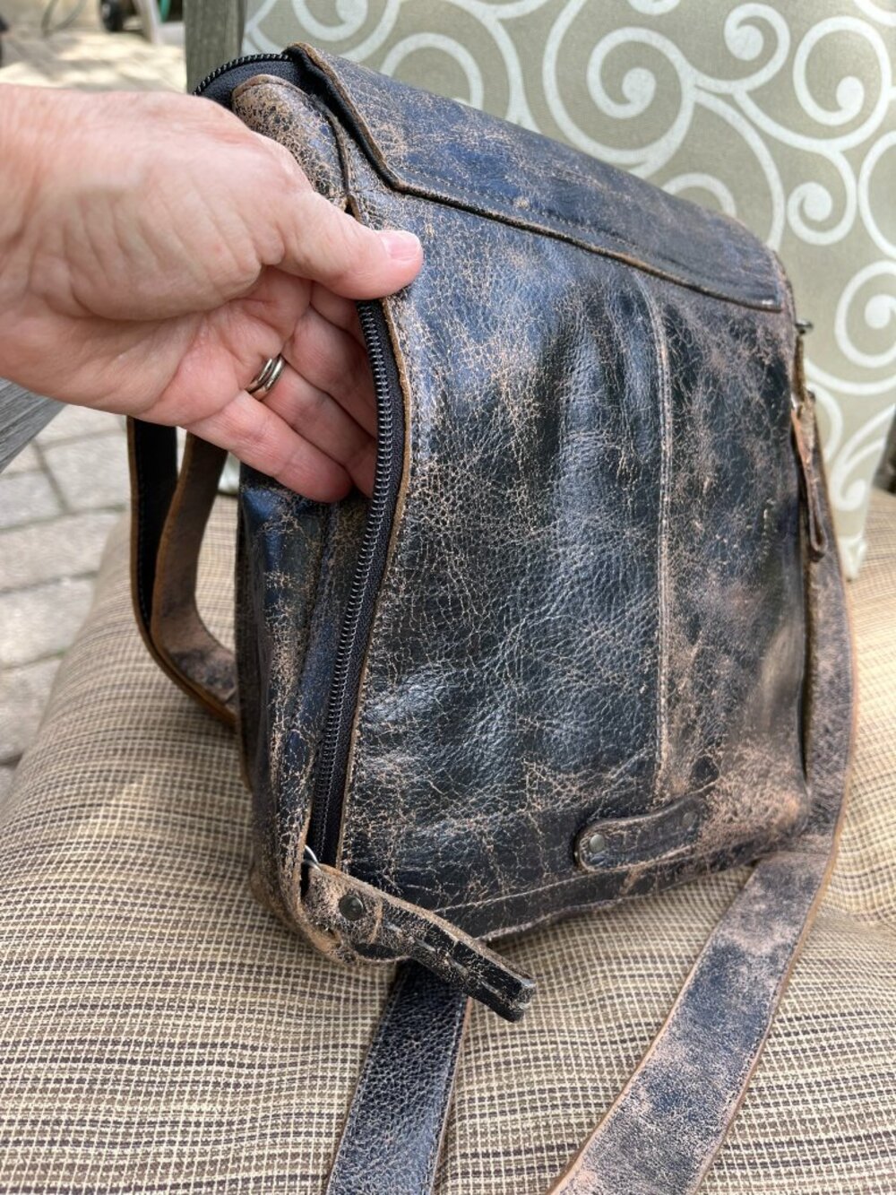 Bed Stu AINHOA LTC Crossbody, Black Lux Leather, MSRP $255, Like New Condition - Picture 7 of 16